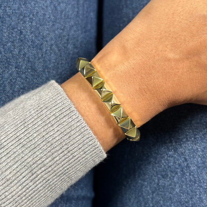 Spike Enamel Bracelet | Gold