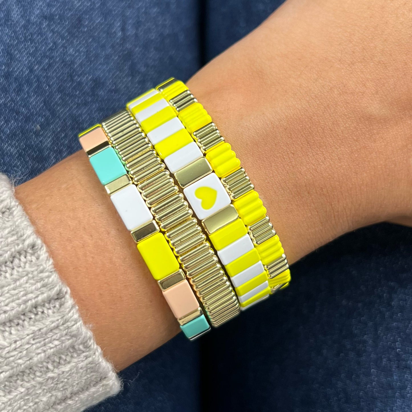 Party Enamel Bracelet | Pastel Peach