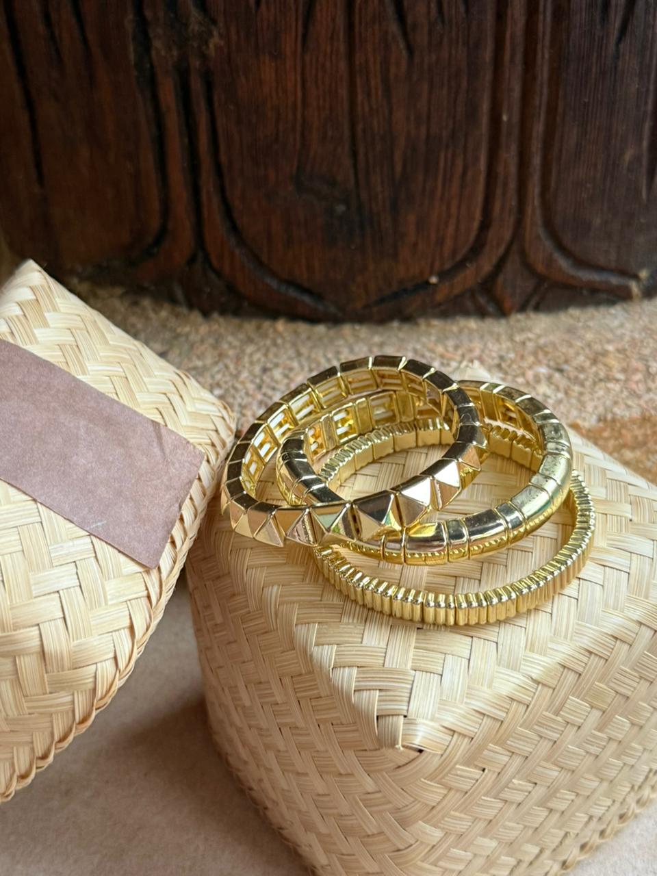Luxe Enamel Bracelet | Gold